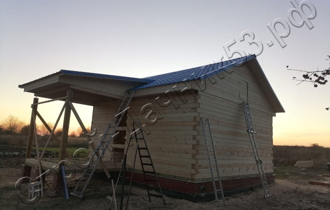 4 Брусовая баня проект заказчика, 6х6м, 42М²,  Тульская область, Щекинский район, село Голощапово (5)